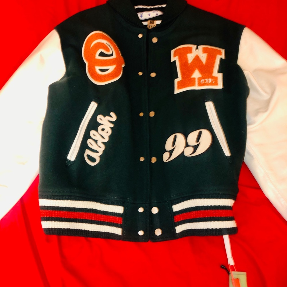 Off white Varsity jacket
